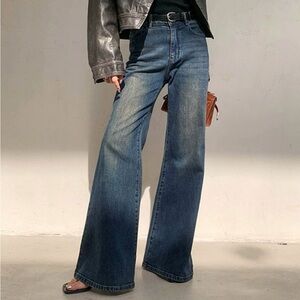 Commense Classic Blue Wide-Leg Jeans